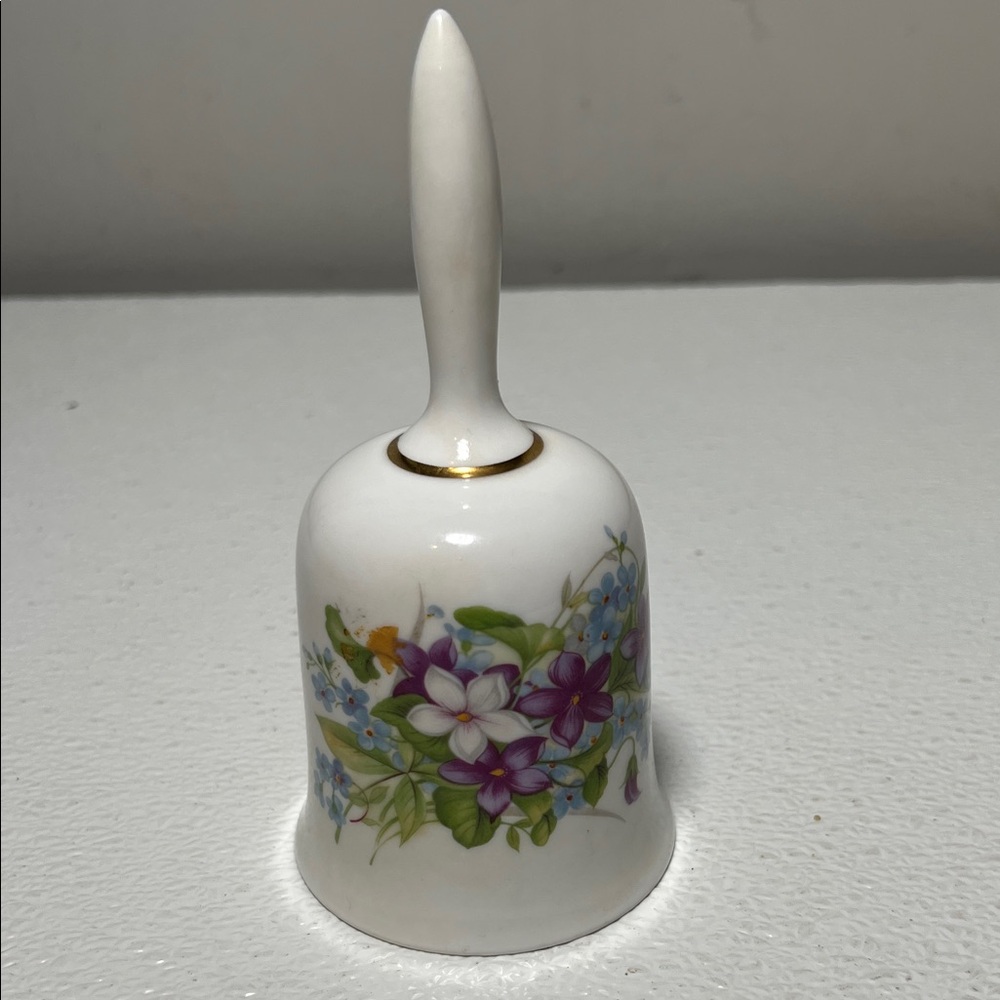 Vintage 70's Reutter Porzellan Bell Gold Trim Made in Germany - Picture 2 of 7
